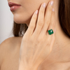 Victoria Ring, Green Agate, Yellow Gold