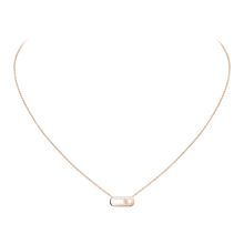 Move Uno Pink Gold Diamond Necklace