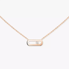 Move Uno Pink Gold Diamond Necklace