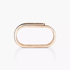 Move Noa two-finger chiseled ring Move Noa two-finger ring in 18-karat rose gold with a chiseled finish, featuring pavé diamonds and three brilliant-cut moving diamonds in the center.