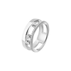 Move Romane half pavé ring, small model White gold diamond ring Move Romane