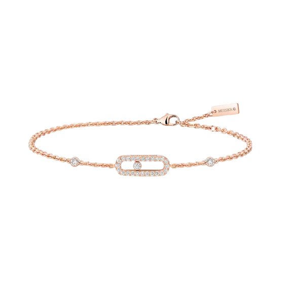 Bracelet pavé Move Uno Bracelet Diamant Or Rose