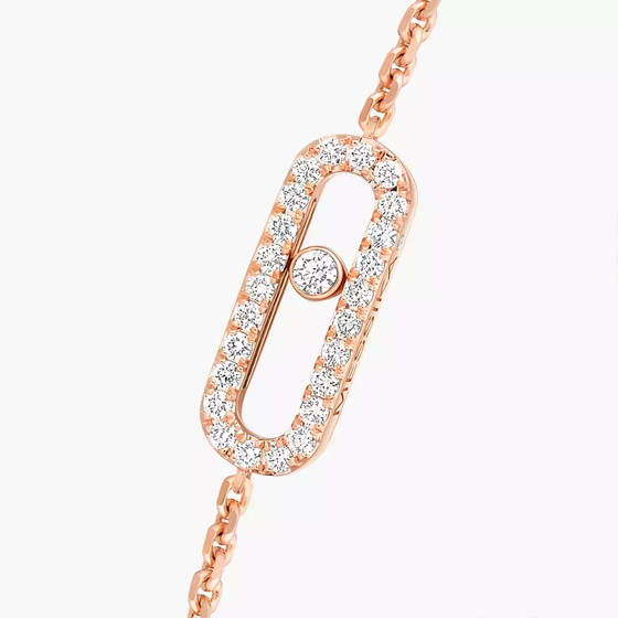 Bracelet pavé Move Uno Bracelet Diamant Or Rose