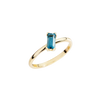 Bague Taille Baguette En Topaze Bleu London