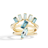 Bague Taille Baguette En Topaze Bleu London