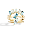 Baguette Cut London Blue Topaz Ring