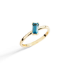 Baguette Cut London Blue Topaz Ring