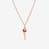 Pendentif Corne Or Rose Et Émail