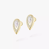 Fiery 0.40ct Yellow Gold Diamond Earrings
