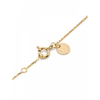 Collier, Topaze Swiss Blue, Diamants, Or Jaune