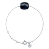 Bracelet, Onyx, Or Blanc