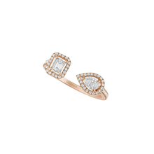  Pink Gold Ring My Twin Toi & Moi 0.15ct x2