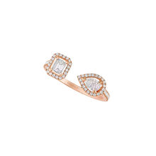  My Twin Toi & Moi 0.15ct x2 Pink Gold Diamond Ring
