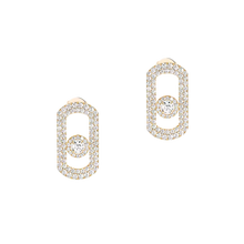  So Move Pavé Yellow Gold Diamond Earrings