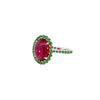 Rubellite & Tsavorites Ring