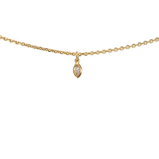 Charm Diamant Navette Or Jaune