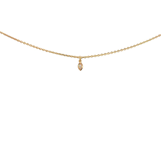 Charm Diamant Navette Or Jaune