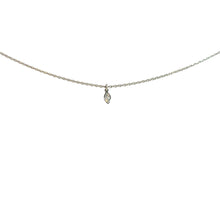  Charm Diamant Navette Or Blanc