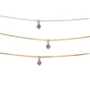 Charm Suspendu Perle Améthyste