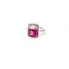 Pink Tourmaline & Diamonds Ring
