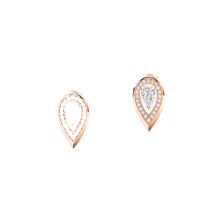  Pink Gold Diamond Earrings Fiery 0.10ct