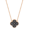 Necklace, Diamonds Black, Rose Gold