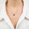 Necklace, Diamonds Black, Rose Gold
