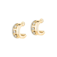  Mini créoles Move Romane Boucles d'oreilles Diamant Or Jaune