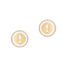  Puces Lucky Move Boucles d'oreilles Diamant Or Jaune