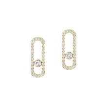  Move Uno Diamond Pavé Earrings Yellow Gold Diamond Earrings
