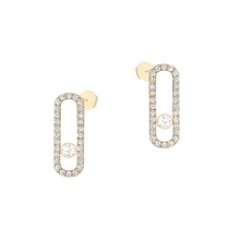  Yellow Gold Diamond Earrings Move Uno Diamond Pavé Earrings