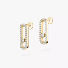 Move Uno Diamond Pavé Earrings Yellow Gold Diamond Earrings