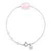 Bracelet, Powdery Pink Quartz, White Gold