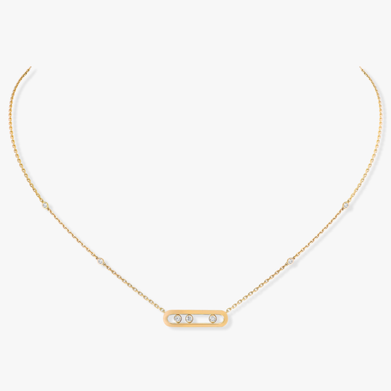 Yellow Gold Diamond Necklace Baby Move