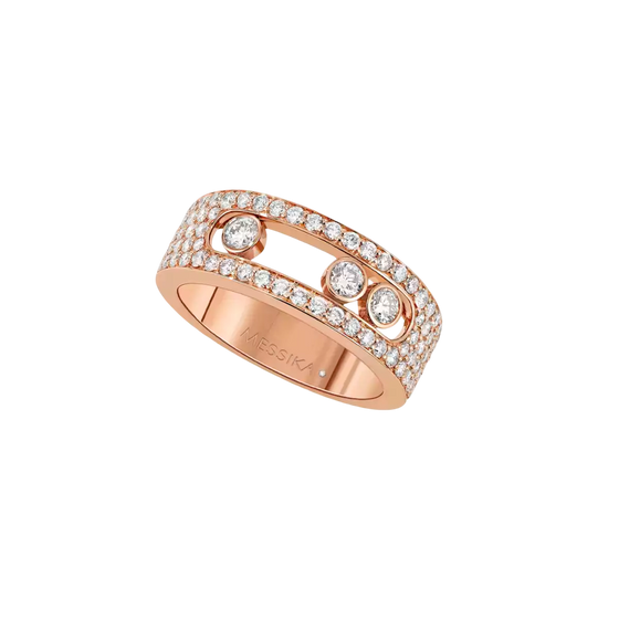 Move Joaillerie Pavé SM Pink Gold Diamond Ring