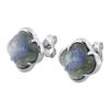 Studs, Labradorite, White Gold