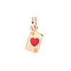 Rose Gold Card Charm & Enamel