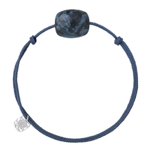  Blue Pietersite Cushion Blue Jean Cord Bracelet