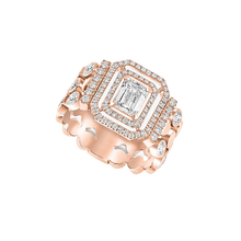  Pink Gold Diamond Ring D-Vibes Multi-Row Ring