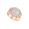 D-Vibes emerald-cut ring D-Vibes Multi-Row pink gold and diamond ring
