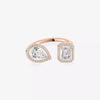 Bague toi & moi My Twin 0,60ct x2 Bague Diamant Or Rose