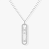 Move 10th Anniversary White Gold Diamond Necklace