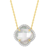 Necklace, Mother Of Pearl Large Motif, Diamonds, Yellow Gold
