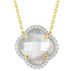 Collier, Nacre Blanche Grand Modèle, Diamants, Or Jaune