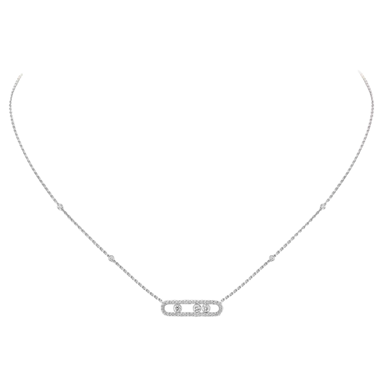 Baby Move Pavé White Gold Diamond Necklace
