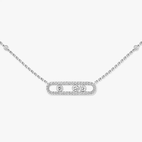 Baby Move Pavé White Gold Diamond Necklace