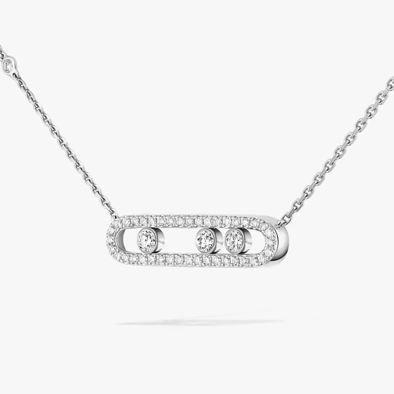 Baby Move Pavé White Gold Diamond Necklace