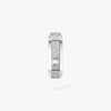 Moderniste single pavé hoop earring medium