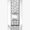 Moderniste single pavé hoop earring medium