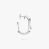 Moderniste single pavé hoop earring medium